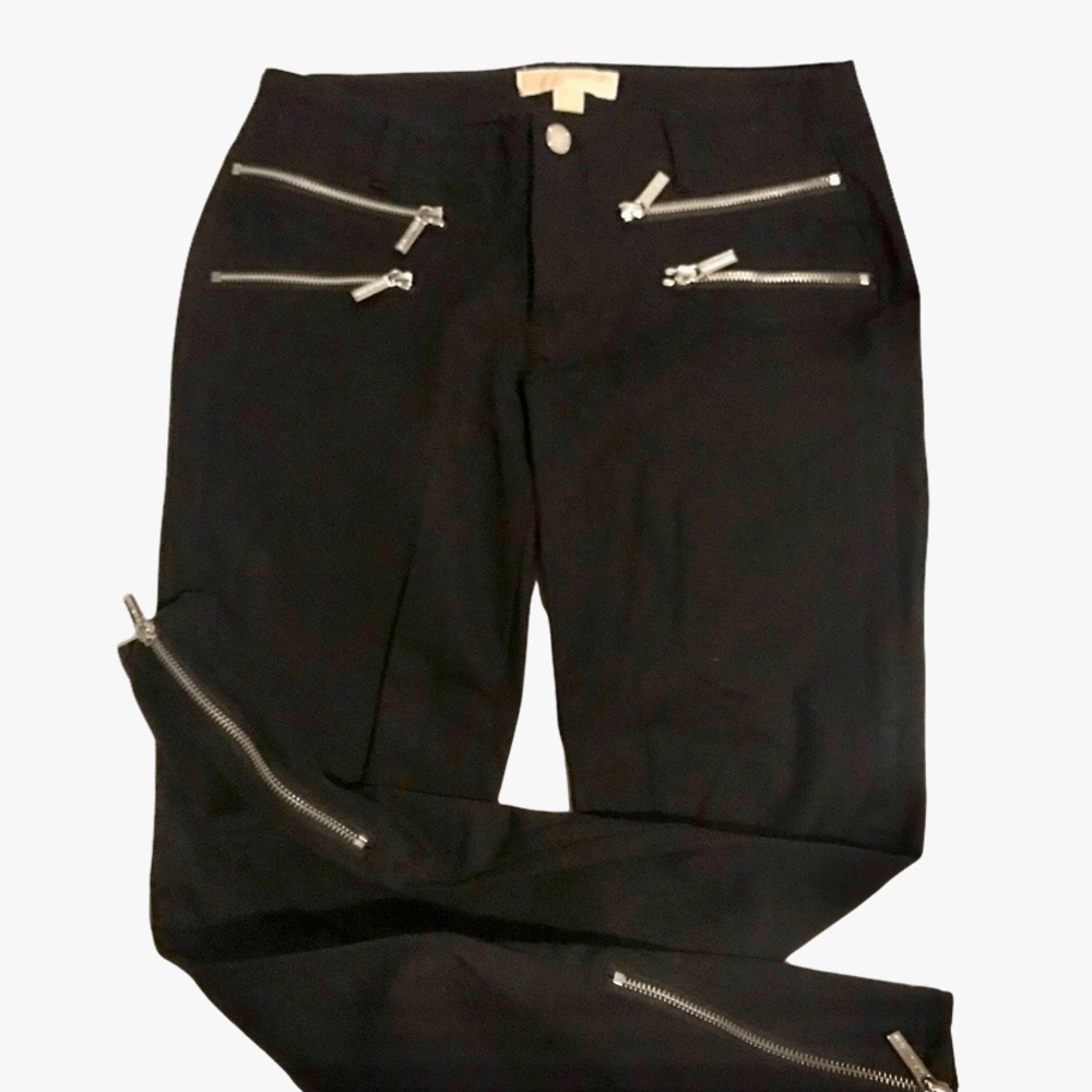 Michael Michael Kors Dark Black Canvas Pants